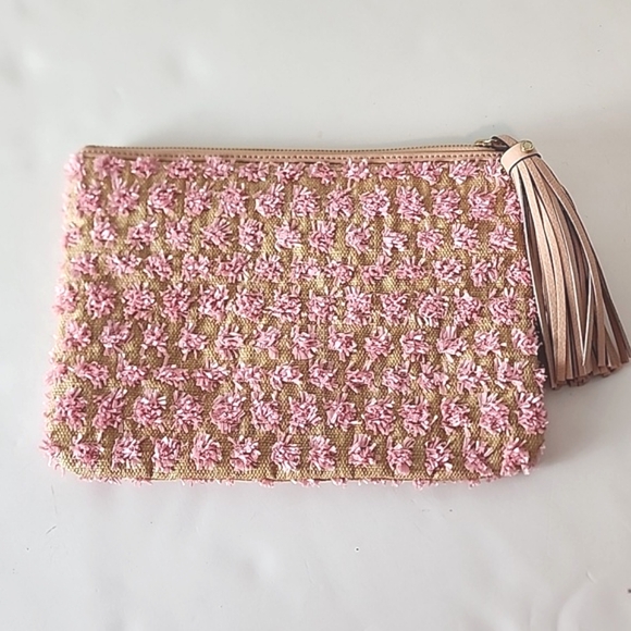 Karl Lagerfeld Paris straw spring clutch with tassels, like new. - Picture 4 of 16